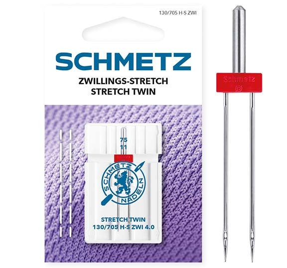 Schmetz Sewing Machine Needles Stretch Twin 75/11 4.0mm