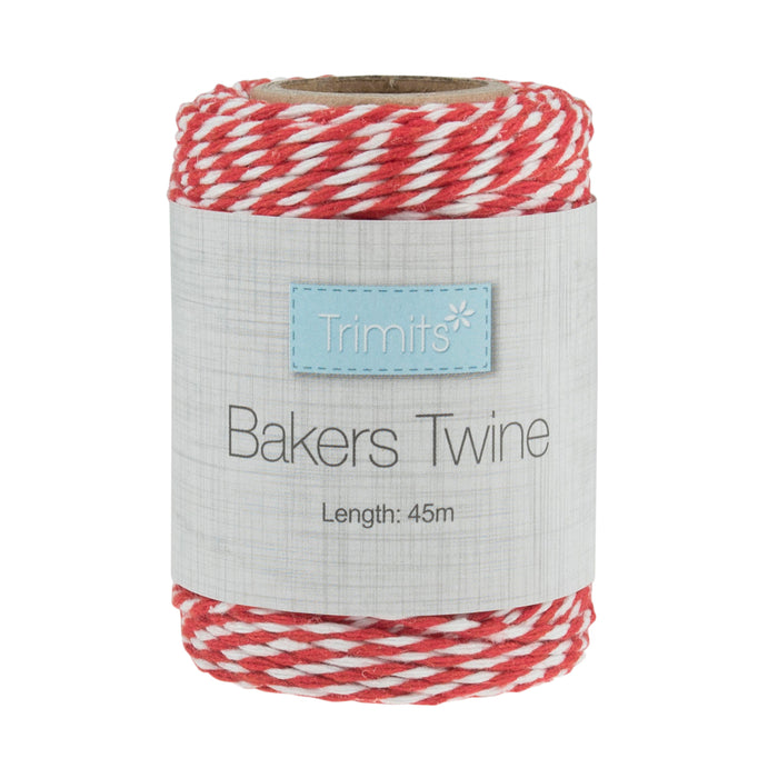 Trimits Bakers Twine Length 45m x 2mm Red/White GTC178
