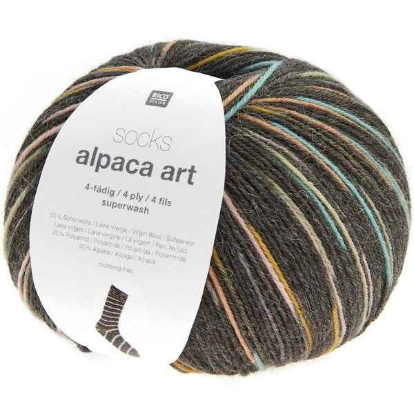 Rico Socks Alpaca Art Superwash 4 Ply Sock Yarn 100g - 383392