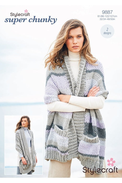 Knitting Pattern Shawls in Special XL and Special XL Tweed 9887