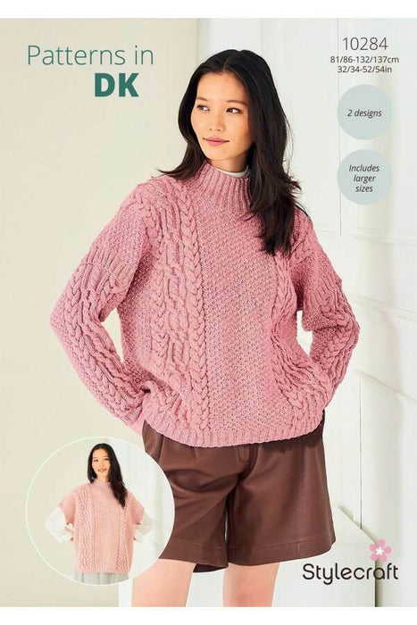 Knitting Pattern Sweater and Tank in Stylecraft Naturals Pure Wool DK or Life DK 10284