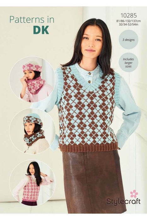 Knitting Pattern Tank, Hat, Cowl in Stylecraft Naturals Pure Wool DK or Life DK 10285