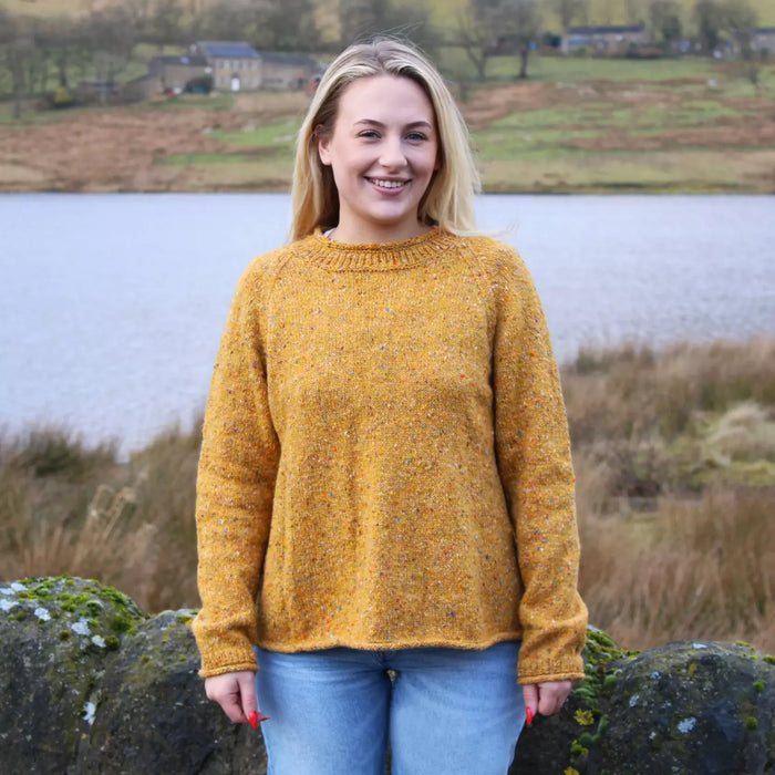 Knitting Pattern Ardara Sweater Made using Baa Ram Ewe Doneal Twists DK