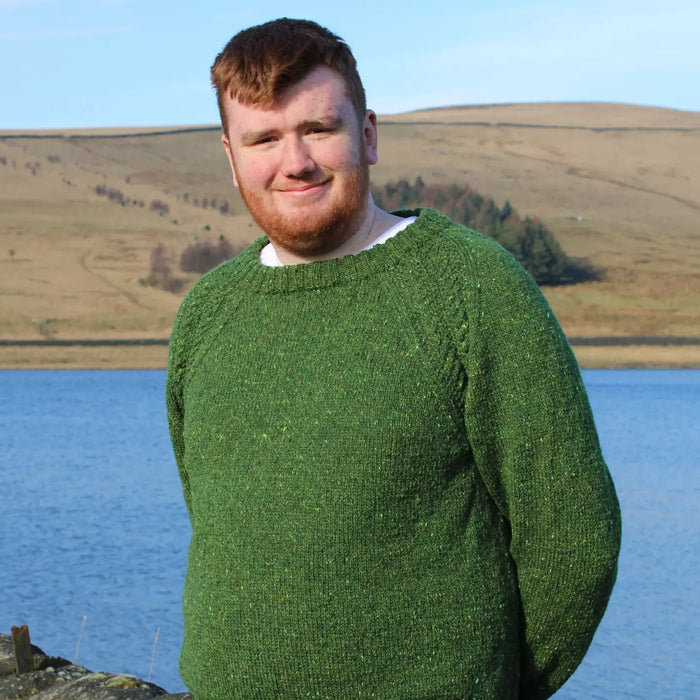 Knitting Pattern Lifford Sweater Made using Baa Ram Ewe Donegal Twists DK