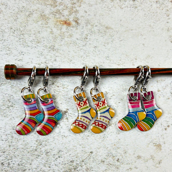 Emma Ball Sock Crochet Stitch Markers Pack of 6 CR21