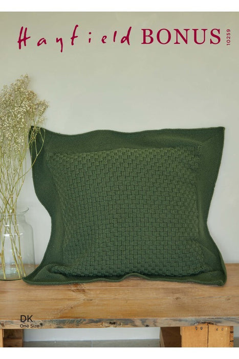 Crochet Pattern Crochet Basket Weave Floor Cushion in Hayfield Bonus DK 10259