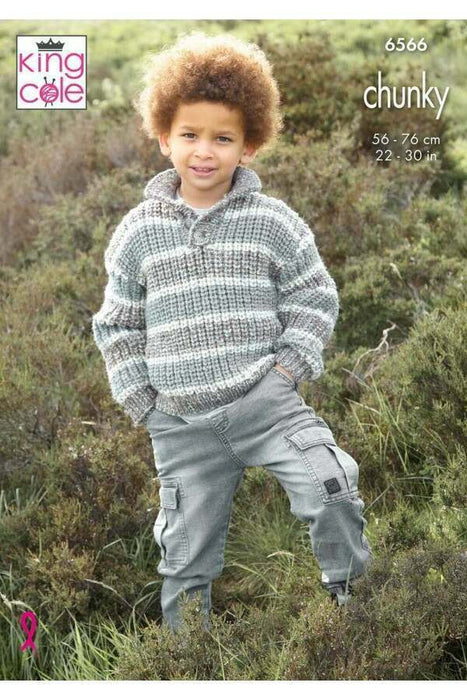 Knitting Pattern Childs Sweaters in King Cole Dalesway Chunky & Dalesway Moors Chunky 6566