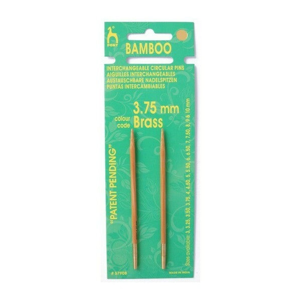 Pony Bamboo Interhangeable Circular Pins 3.75mm - 57908