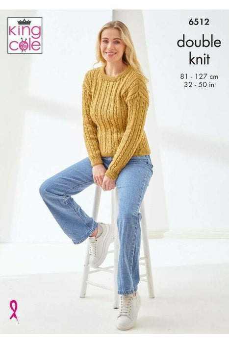 Knitting Pattern Tank Top / Vest and Sweater in King Cole Orchard DK 6512