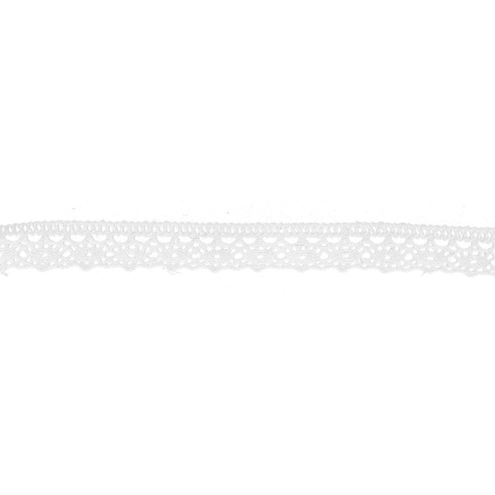Trimmings Lace Cotton White 13mm x 1metre ETD900.0119.01