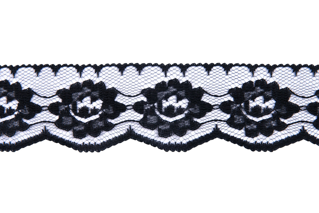Trimmings Lace Nylon Black ET274/BLK