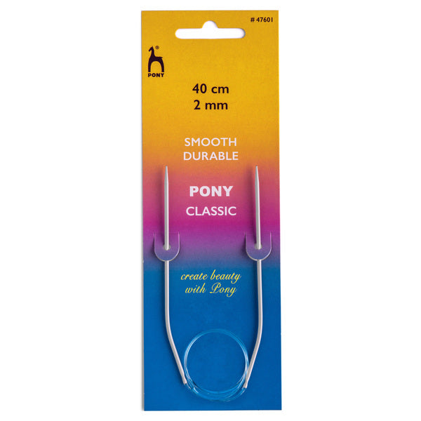 Pony Classic Fixed Circular Knitting Needles 40cm 2.00mm - P47601