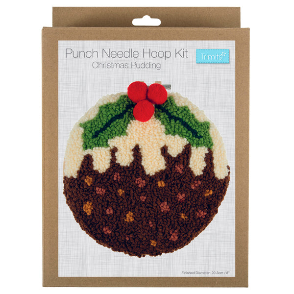 Trimits Punch Needle Hoop Kit Christmas Pudding - GCK125