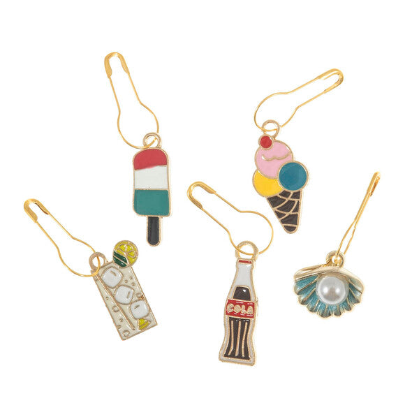 Milward Metal Charm Bulb Pin Stitch Markers Set of 5