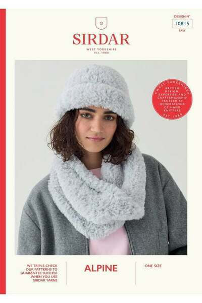 Knitting Pattern Booklet Hat & Snood in Sirdar Alpine Super Chunky 10815