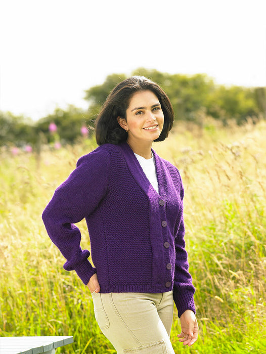 Knitting Pattern Ladies Cardigan in James C. Brett Aztec Aran JB929
