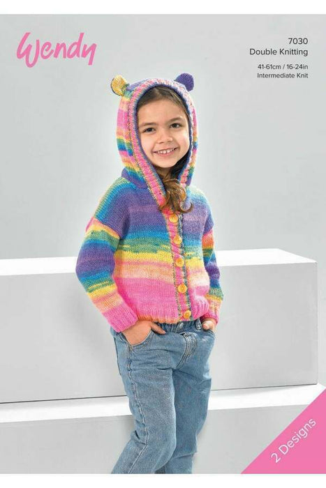 Knitting Pattern Childs Cardigans in Wendy Giggles DK 7030