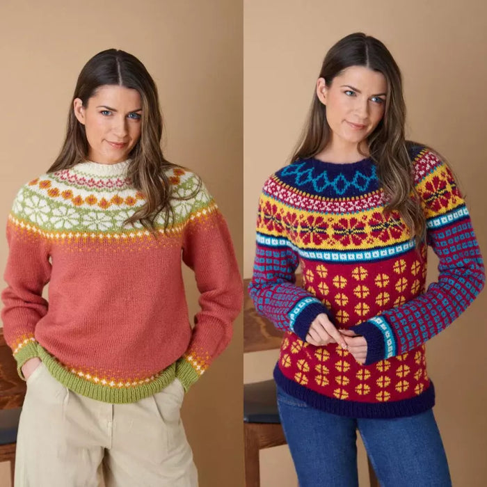 Knitting Pattern Ladies Sweaters Top Down Knitting in King Cole Merino Blend DK 6151