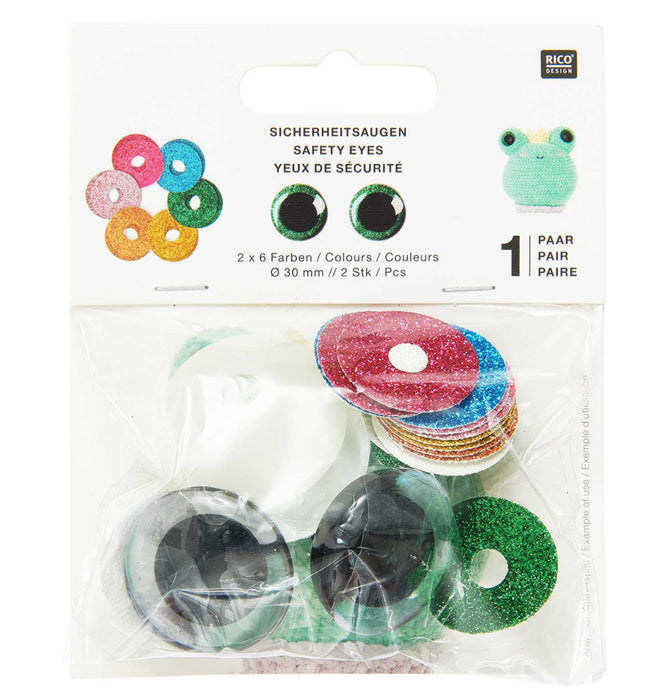 Rico Design Safety Eyes 2 Pieces (1 Pair) 30mm - 500810