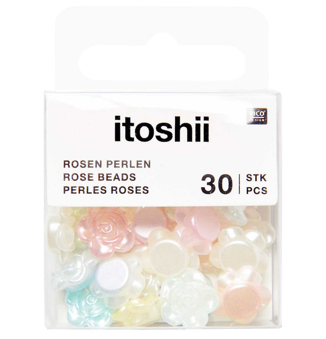 Rico Design Itoshii Beads Rose Beads Rainbow Pearl 600505