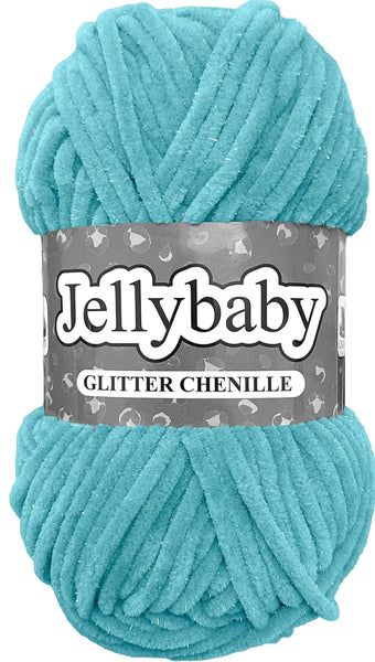 Cygnet Jellybaby Glitter Chenille Chunky Yarn 100g - Topaz 019