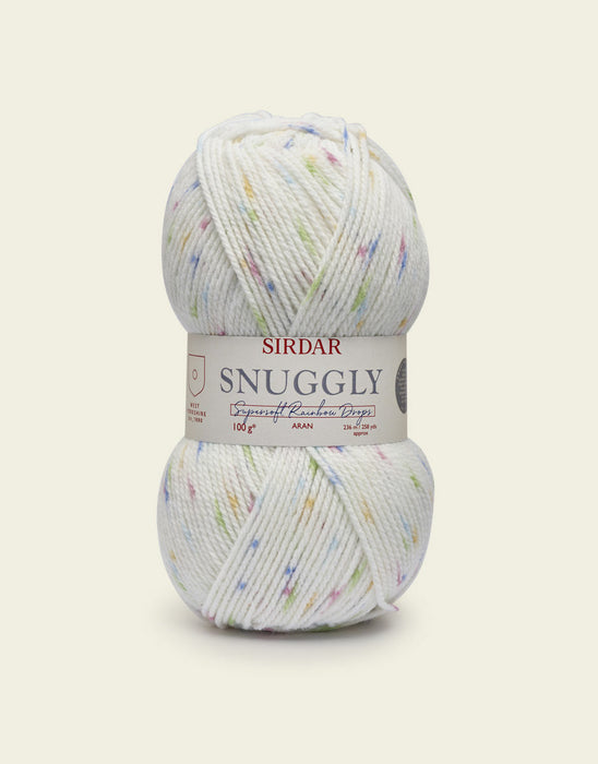 Sirdar Snuggly Supersoft Rainbow Drops Aran Baby Yarn 100% - Love Hearts 0852