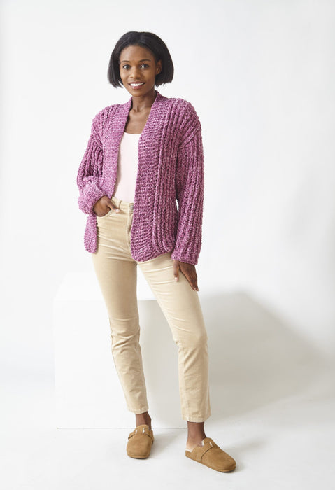 Knitting Pattern Cardigan & Sweater Knitted in King Cole Yummy Tweed Chunky 6315