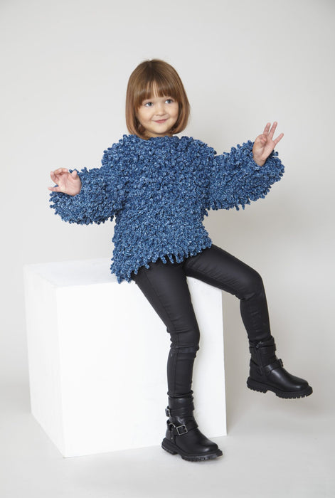 Knitting Pattern Childs Sweater & Gilet Knitted in King Cole Yummy Tweed Chunky 6312