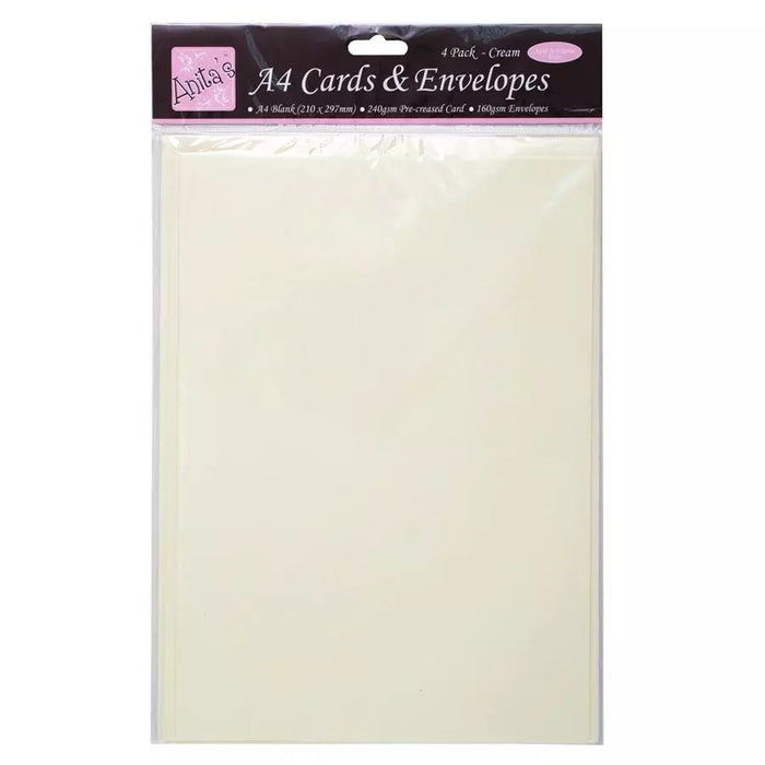 Docrafts Papermania Card Blanks Cream 8 x 8” - PMA 151402