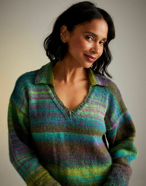 Knitting Pattern Ladies Midnight Garden Sweater - Sirdar Jewelspun Aran - 10718
