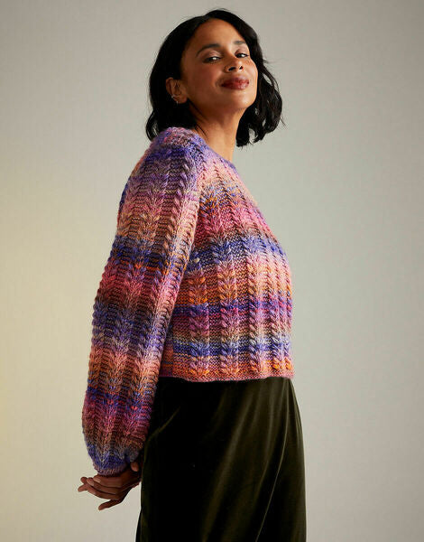 Knitting Pattern Ladies Sunset Orchard Sweater - Sirdar Jewelspun Aran - 10719