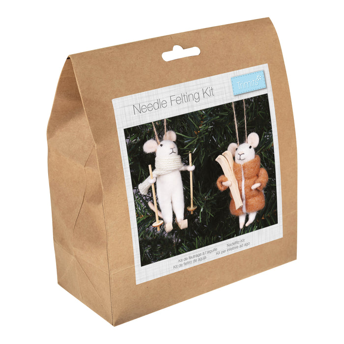 Trimits Needle Felting Kit Winter Sports Mice - TCK069