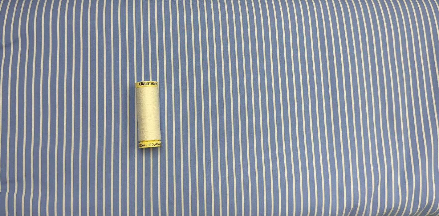 Telio Candy Stripe Blue / White - PER HALF METRE