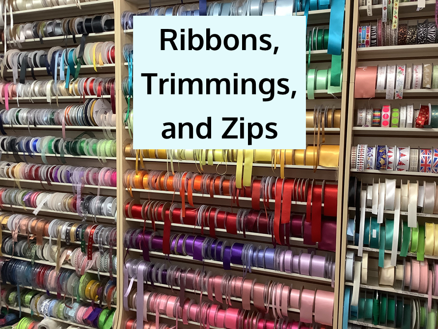 Colourful ribbons and bias binding