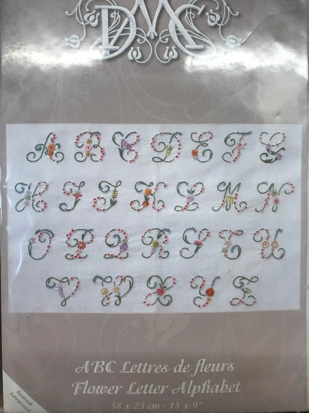 DMC Embroidery Kit - Flower Letter Alphabet -TB019 — Material Needs