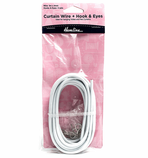 Hemline Curtain Wire & Hooks & Eyes - H476.5