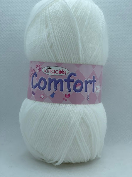 King Cole Comfort 3 Ply Baby Yarn 100g - White 3270