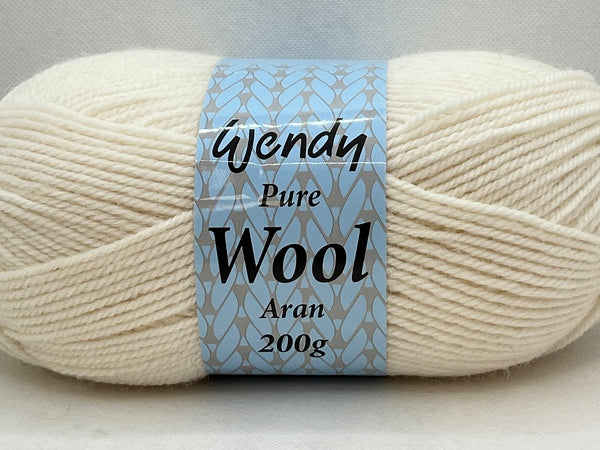 Wendy Pure Wool Aran Yarn 200g - Snowy Owl 5620