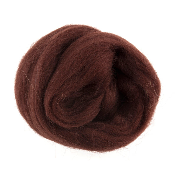 Natural Wool Roving 10g - Chocolate - FW10.306