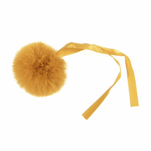 Trimits Faux Fur Pom Pom - 6cm Mustard