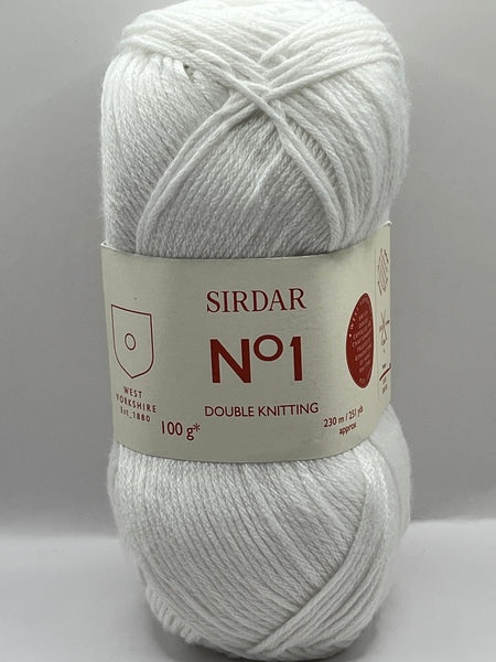 Sirdar No 1 DK Yarn 100g - Dove White 0203