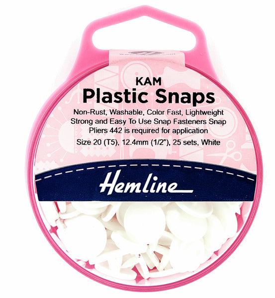 Hermit KAM Plastic snaps White H443.WHI