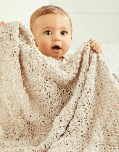 Crochet Pattern Sirdar Baby Diamond Blanket in Snuggly 4 Ply - 5527