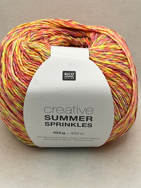 Rico Creative Summer Sprinkles DK Yarn 100g - Neon Pink 008