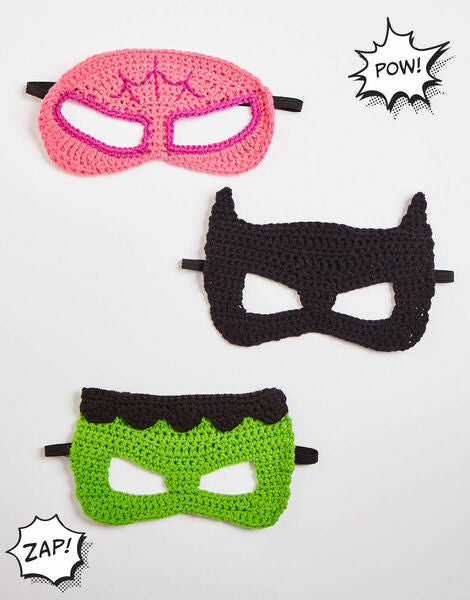 Crochet Pattern Sirdar Childs Alter Ego Masks in Snuggly Reply DK - 2620