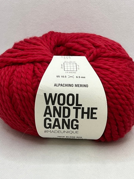Wool And The Gang Alpachino Merino Chunky 100g - True Blood Red 0095