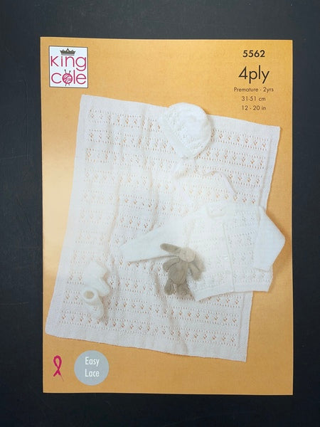 Knitting Pattern-King Cole Baby 4ply 5562