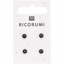 Rico Button W. Bezel  Brown-Black 5mm Ricorumi - 500060.722