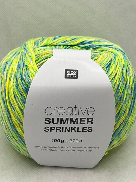 Rico Creative Summer Sprinkles DK Yarn 100g - Neon Green 009
