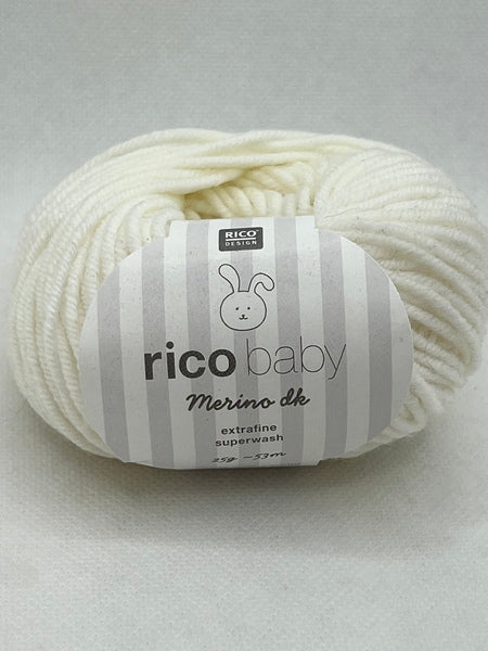 Rico Baby Merino Extrafine Superwash DK Baby Yarn 25g - White 01(Discontinued)